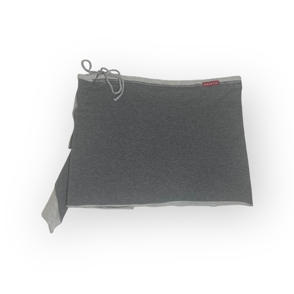 new Hard Tail ★ Float Layer Wrap Mini Skirt ★ Heather Grey ★ Super Soft Cotton ★ - Picture 3 of 16